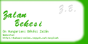 zalan bekesi business card